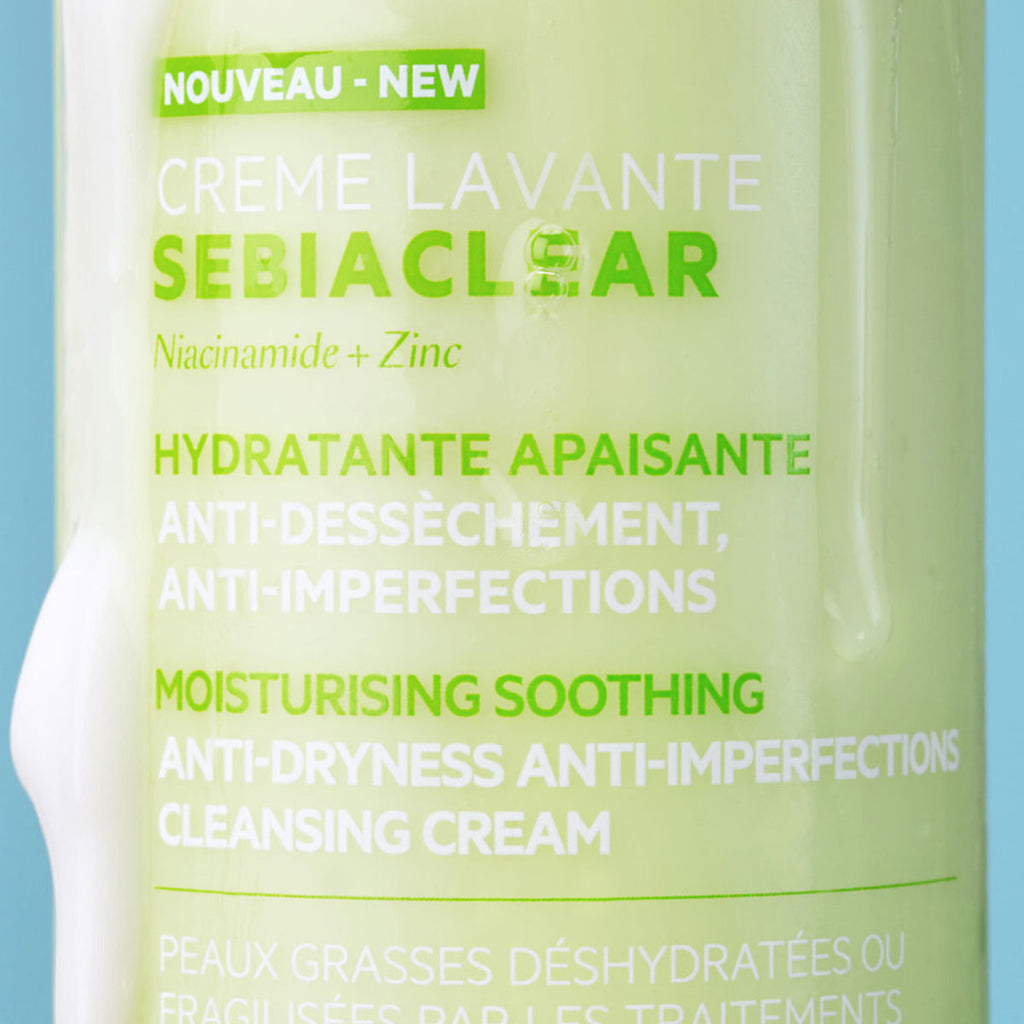 SVR Sebiaclear Creme Lavante, Limpiador Antiimperfecciones, Purificante, Desincrustante 400 ml