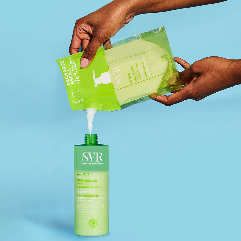 SVR Sebiaclear Creme Lavante, Limpiador Antiimperfecciones, Purificante, Desincrustante 400 ml