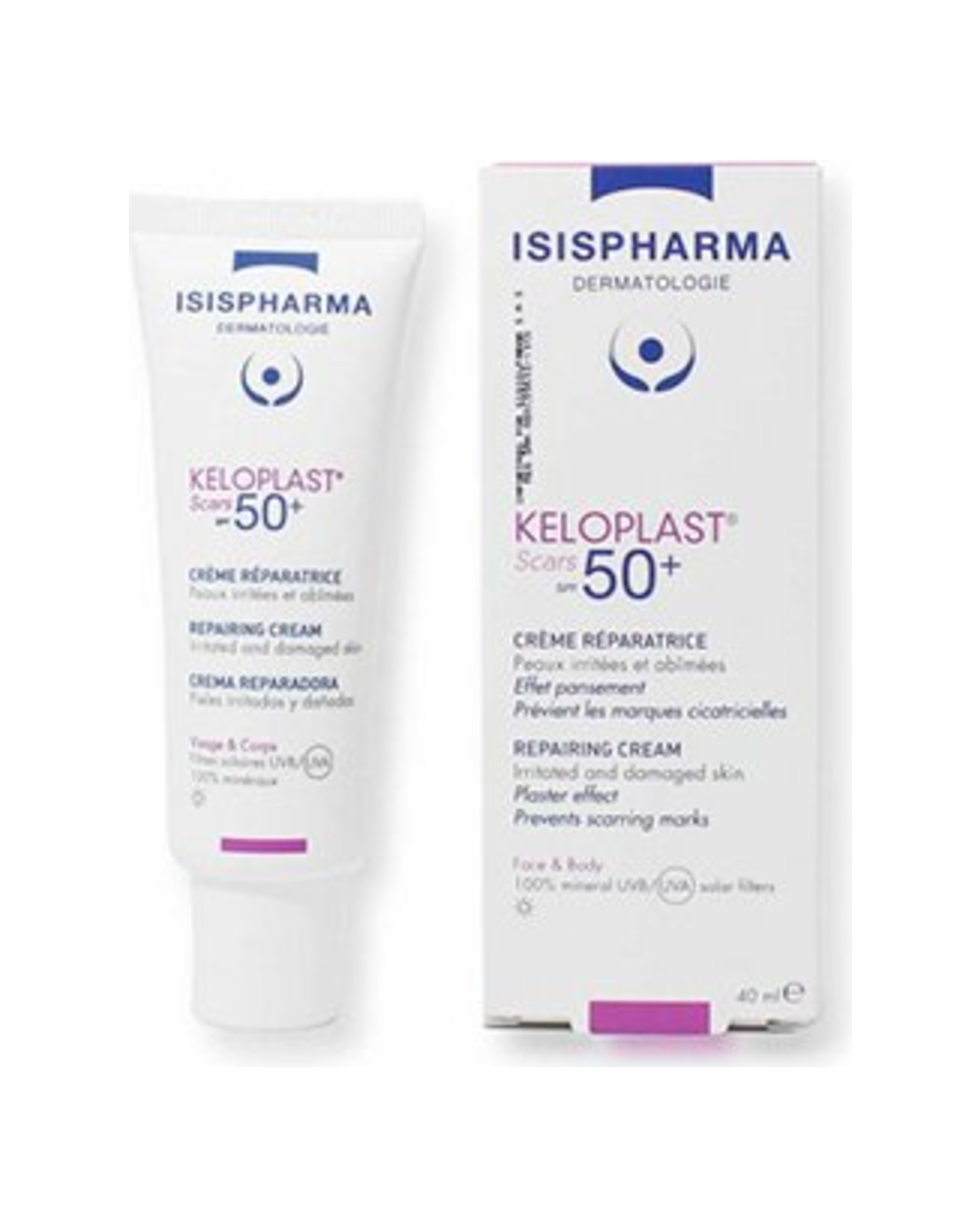 Isispharma Keloplast Scars SPF 50+ 40 ml con Protector Solar SPF)