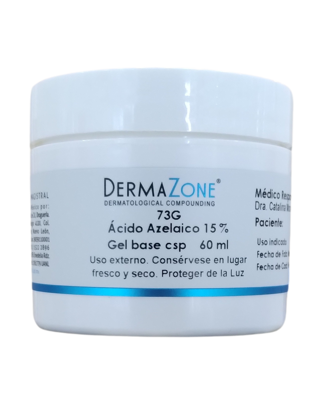 Dermazone Ácido Azelaico 15% Gel Base Csp 60ml Tratamiento para Acné y Rosácea