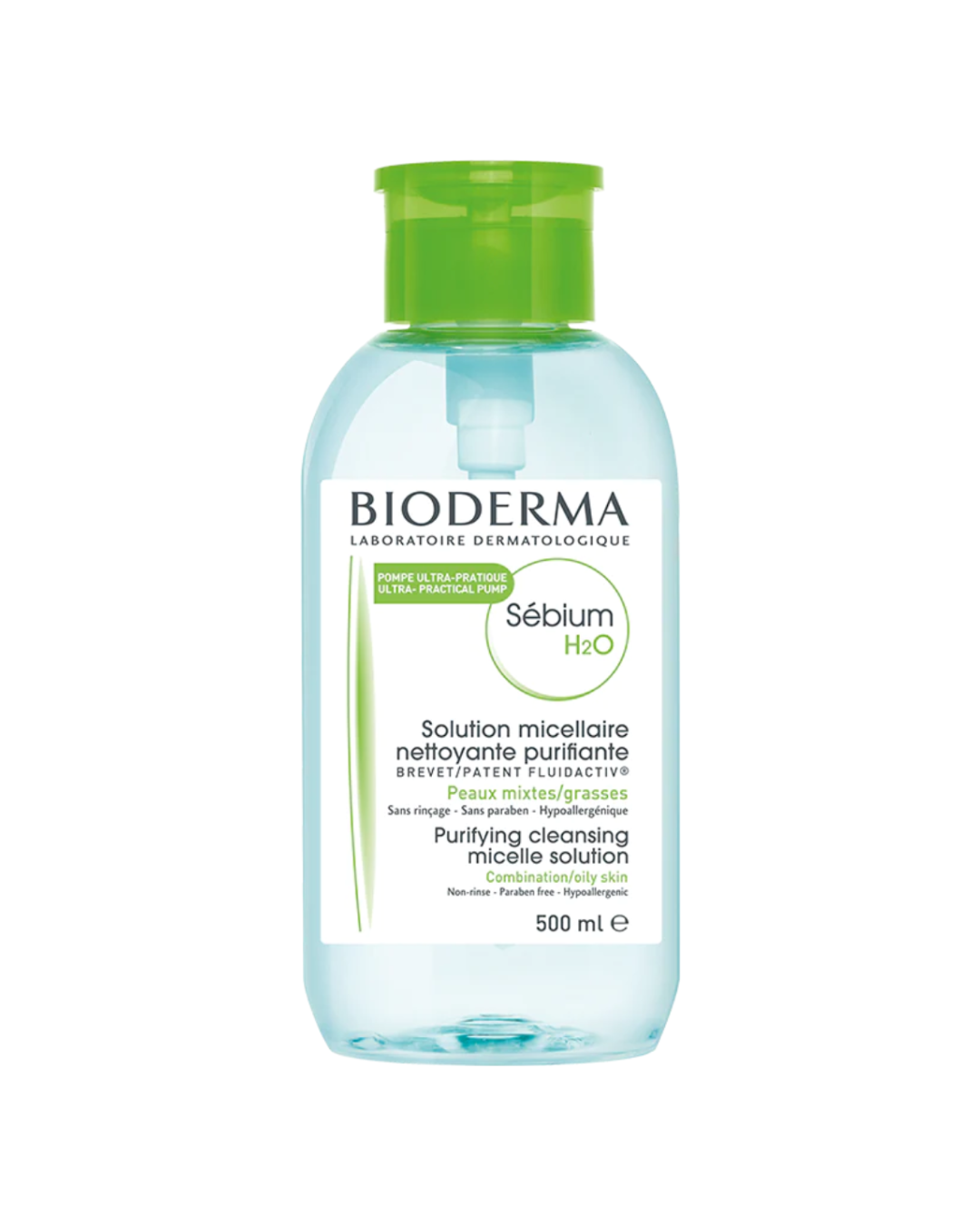 Bioderma Sebium H20 Agua Micelar Bomba Inversa 500 ml