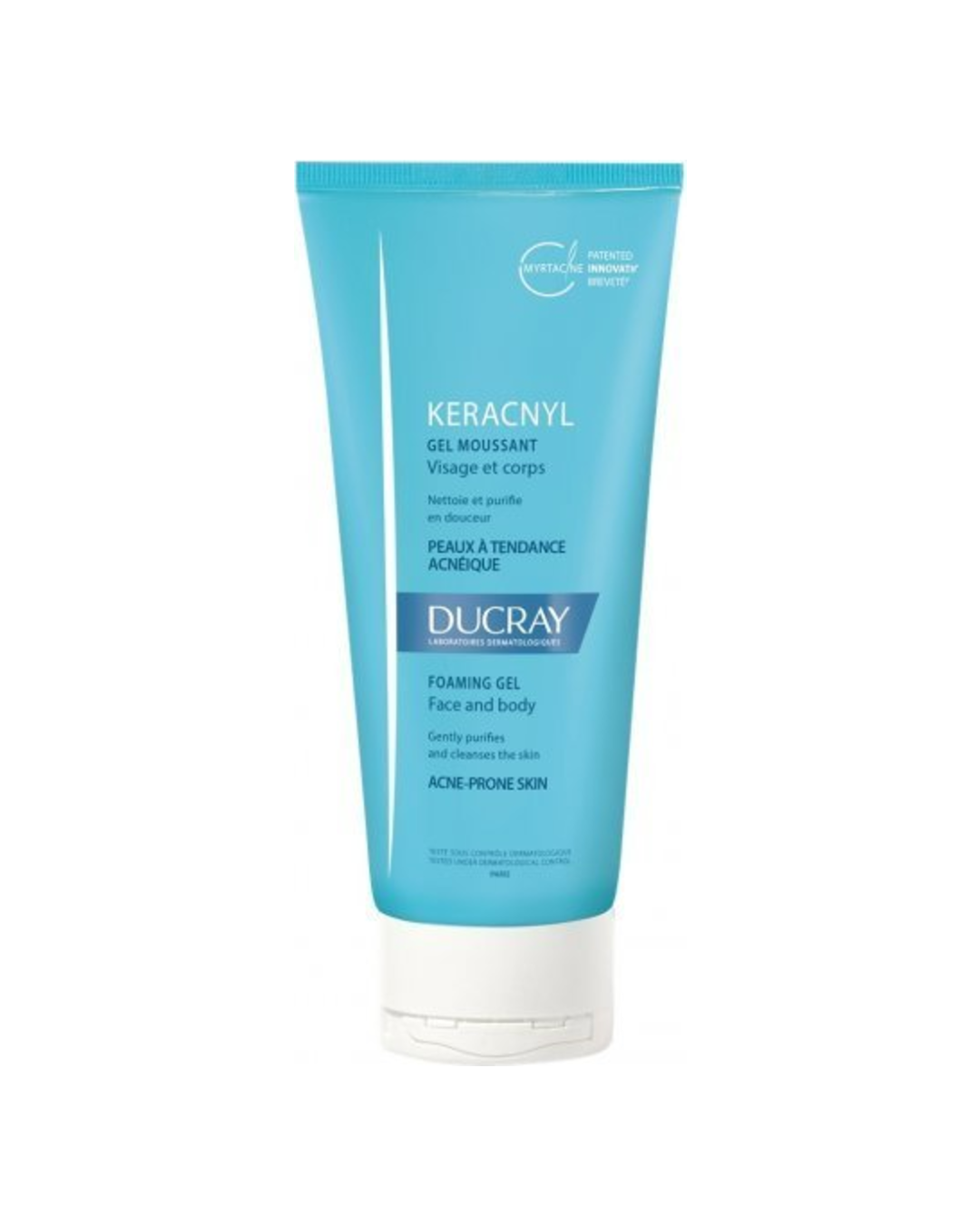 Ducray Keracnyl, Gel Limpiador Anti-Acné, Puntos Negros y Espinillas 200 ml