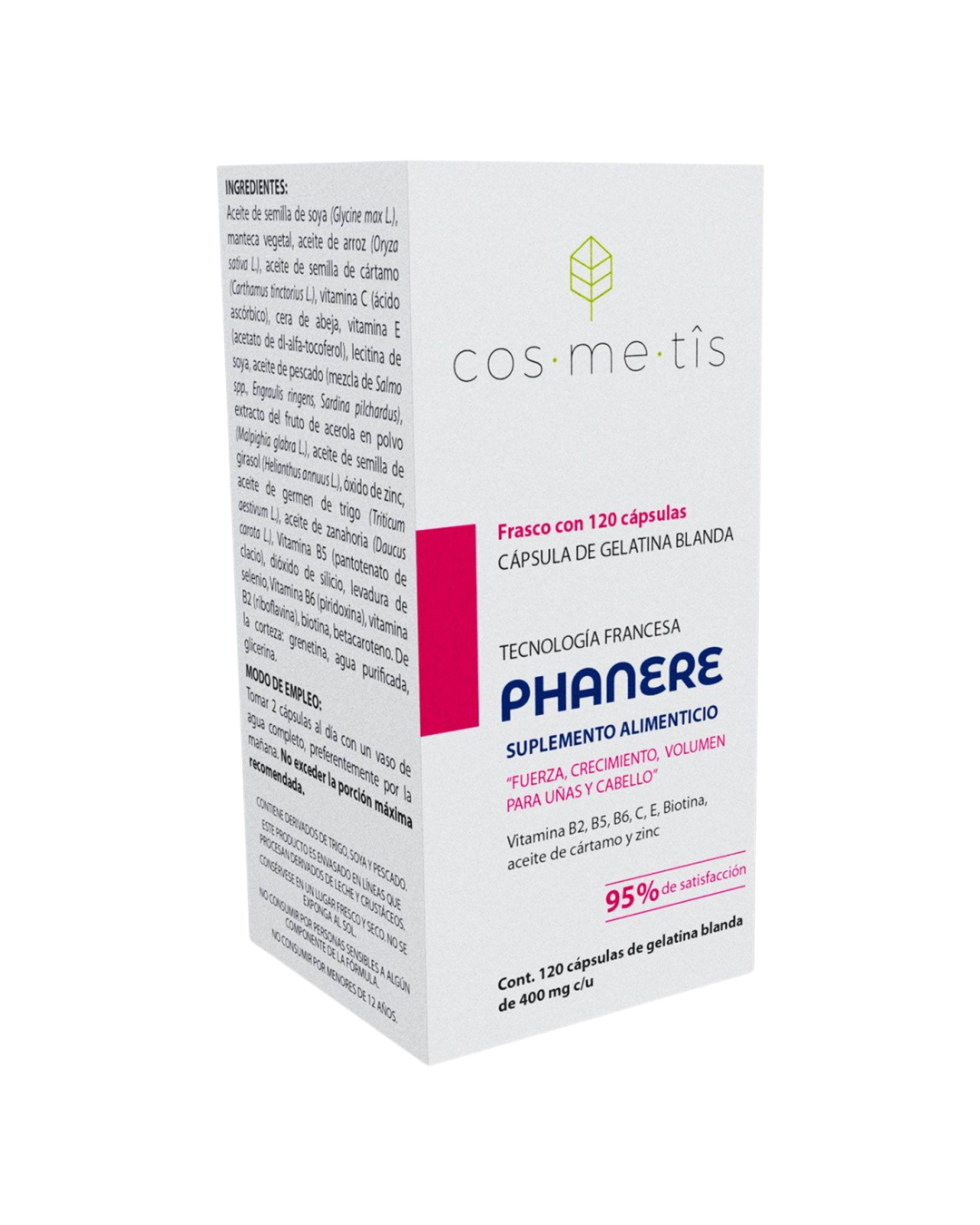 Cosmetîs Phanere Suplemento Alimenticio 120 Caps