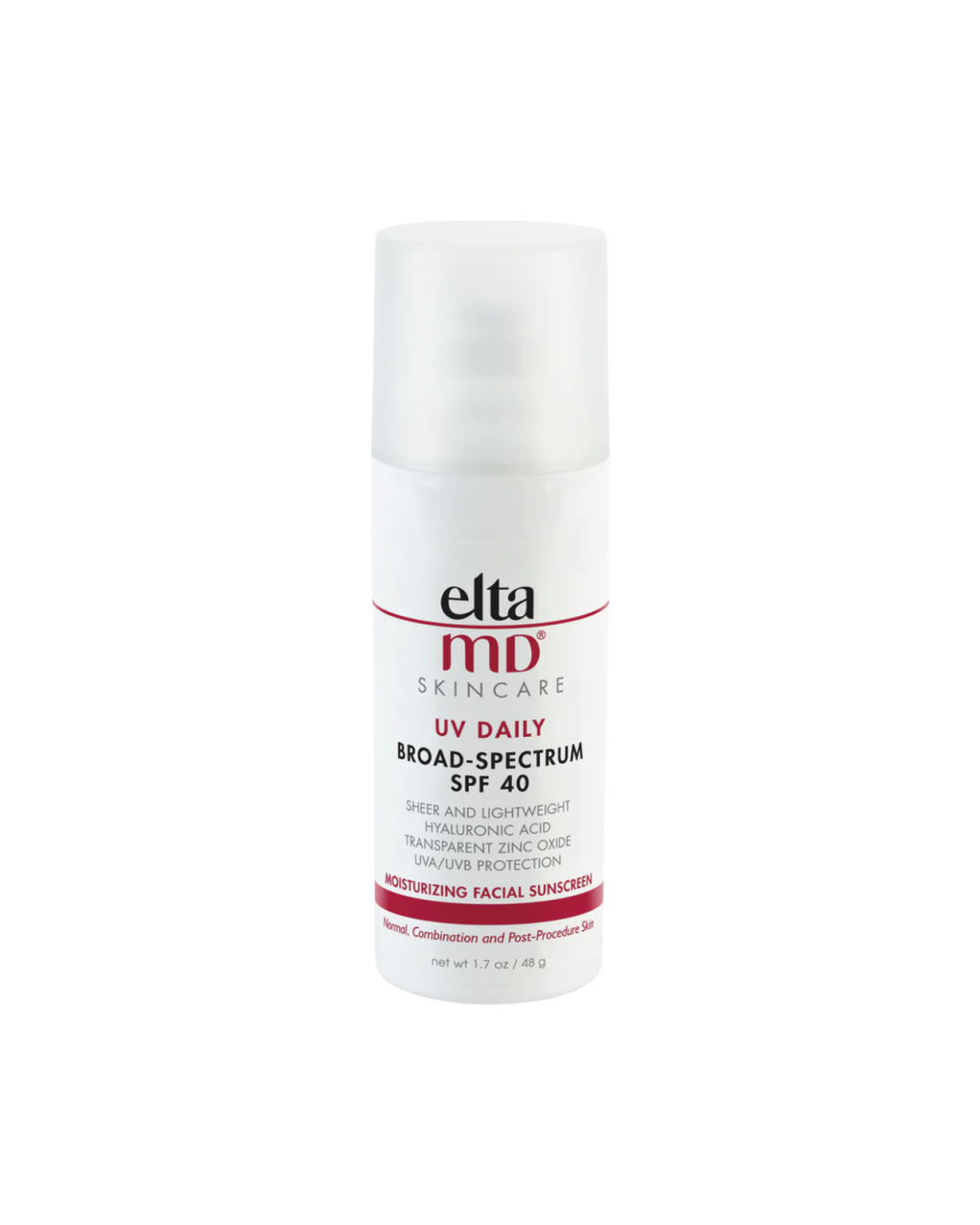 Elta MD UV Daily Broad Spectrum SPF 40 Moisturizing Facial Screen 48g sin Tinte