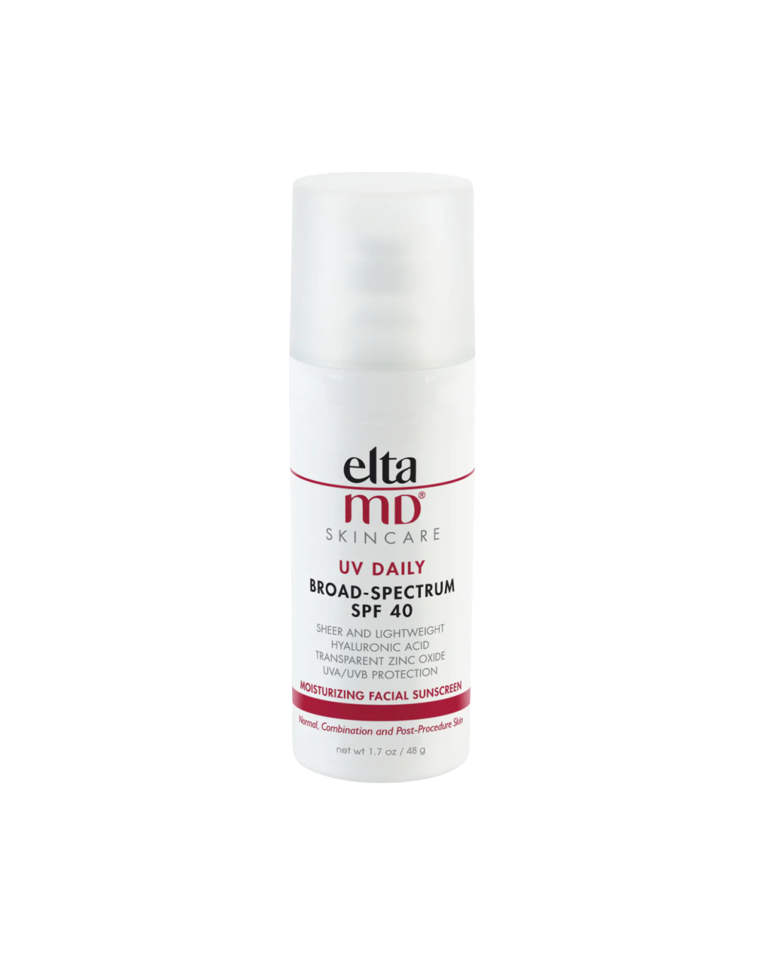 Elta MD UV Daily Broad Spectrum SPF 40 Moisturizing Facial Screen 48g sin Tinte