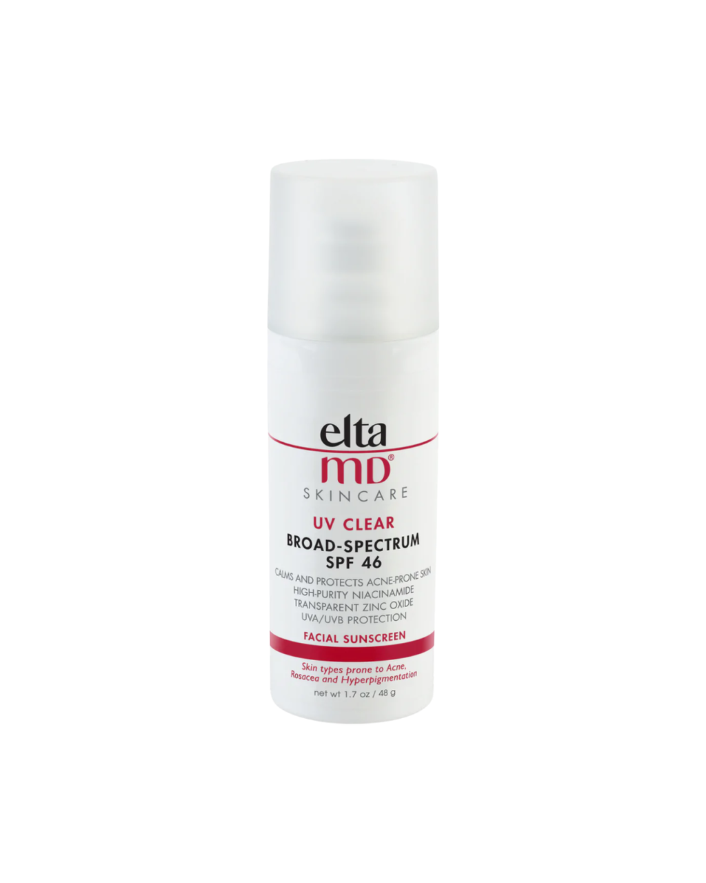 Elta MD UV Clear Broad Spectrum SPF 40 Moisturizing Facial Screen 48g sin Tinte