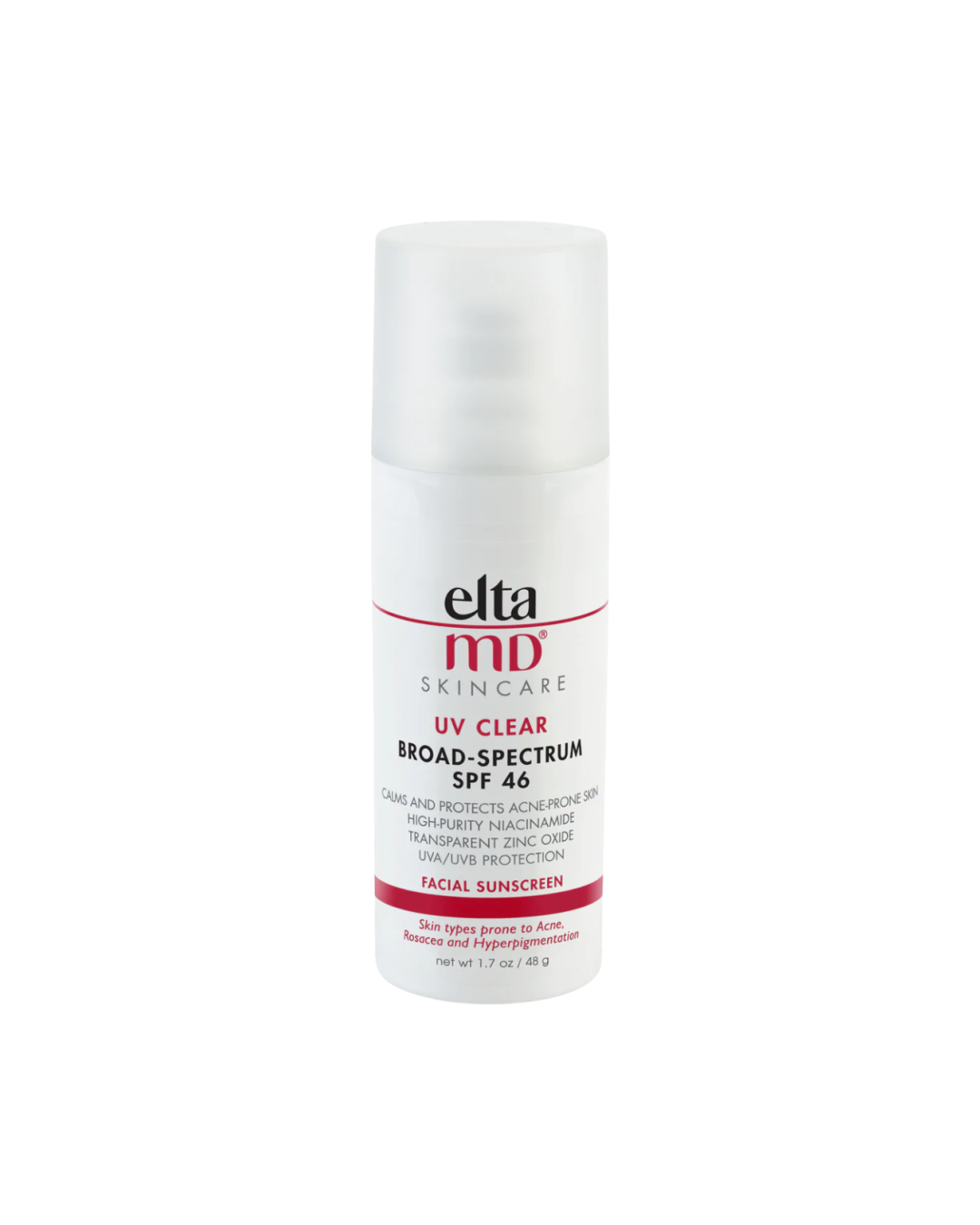 Elta MD UV Clear Broad Spectrum SPF 40 Moisturizing Facial Screen 48g sin Tinte