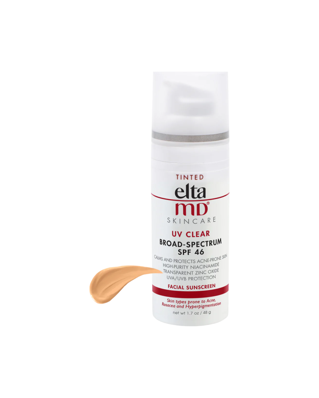 Elta MD UV Clear Broad Spectrum SPF 46 Oil Free 48g con Tinte Acne, Manchas
