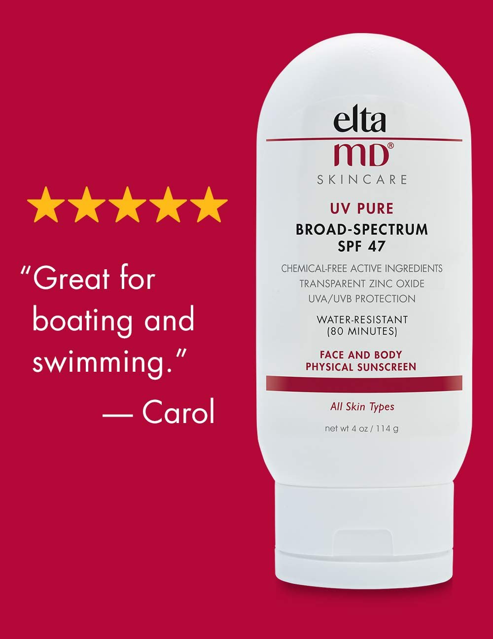 Elta MD UV Pure Broad Spectrum SPF 47 Face And Body 114g
