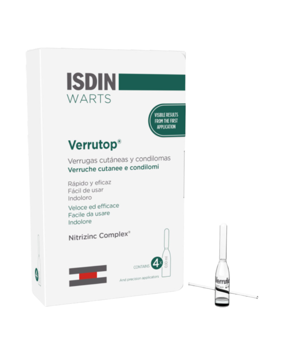 ISDIN Verrutop Tratamiento Tópico con 4 Ampolletas