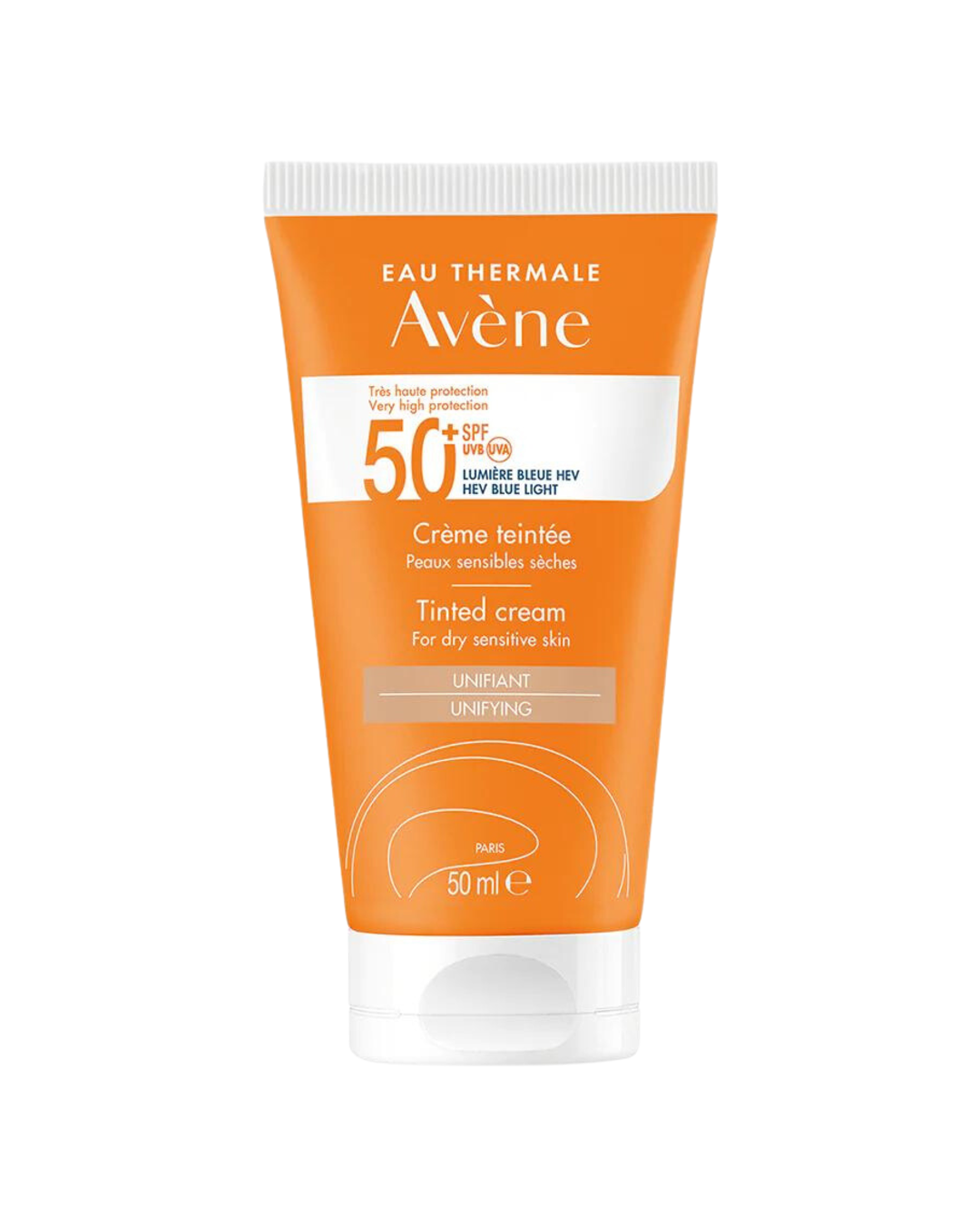 Avène Crema con Color Protector Solar Facial FPS 50+Pieles Sensibles Secas 50 ml