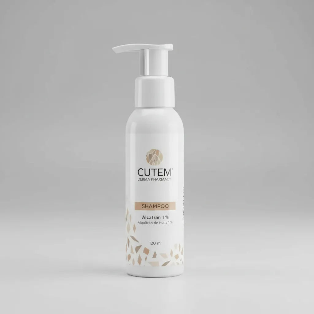 CUTEM Shampoo Alcatrán 1% Alquitrán de Hulla 1% 120 ml Psoriasis, Caspa Severa