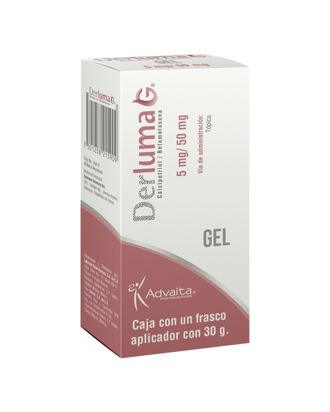 Derluma Calcipotriol Betametasona Gel 5mg/50mg 30 gr