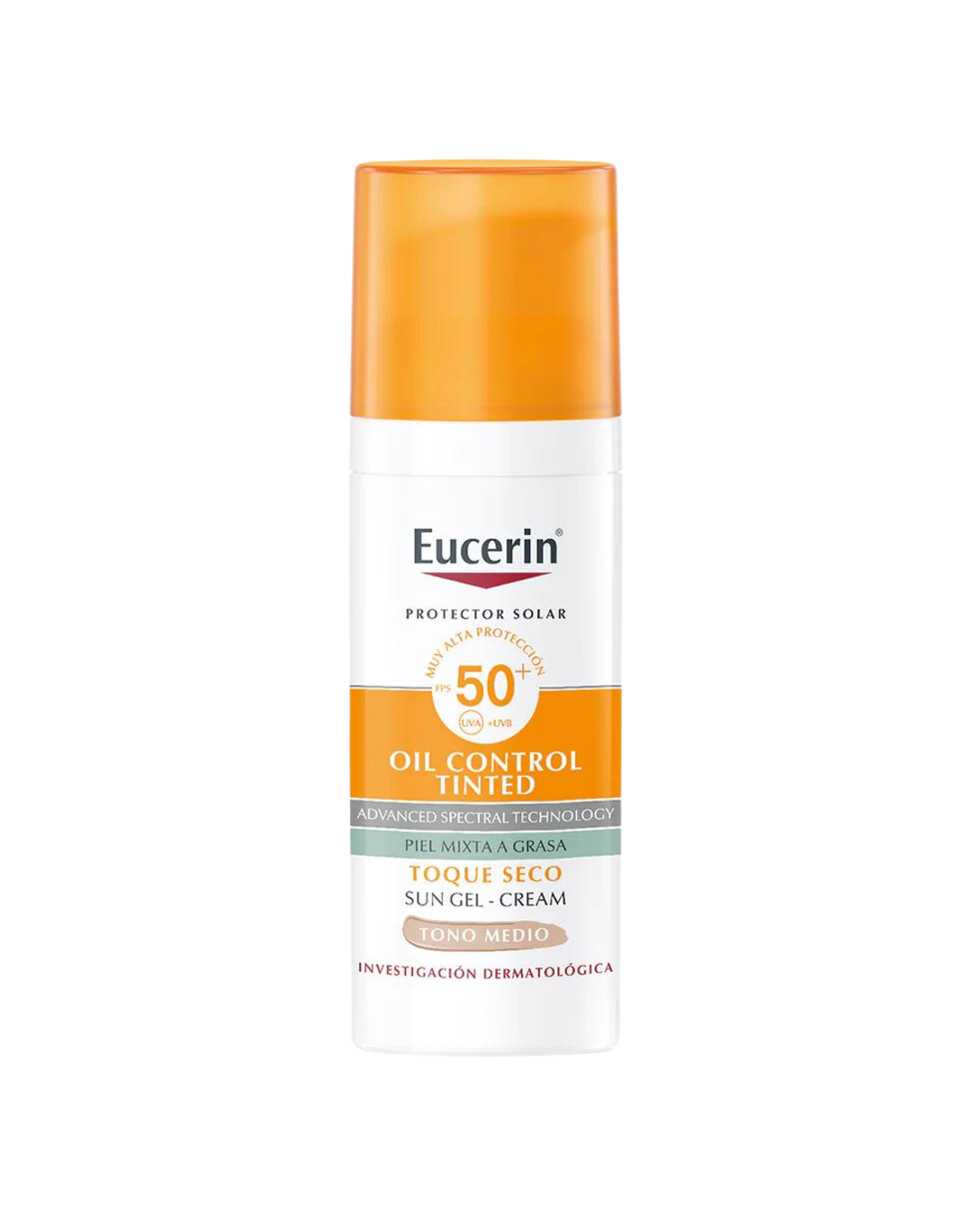 Eucerin Oil Control Tinted SPF 50+ Anti Brillo Toque Seco Tono Medio 50ml
