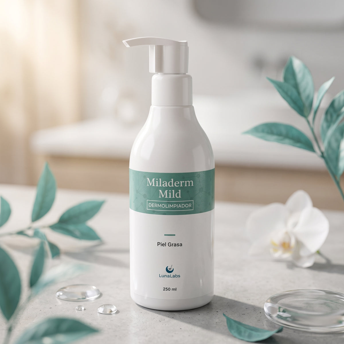 Luna Labs Miladerm Mild Dermolimpiador Facial Piel Grasa 250ml
