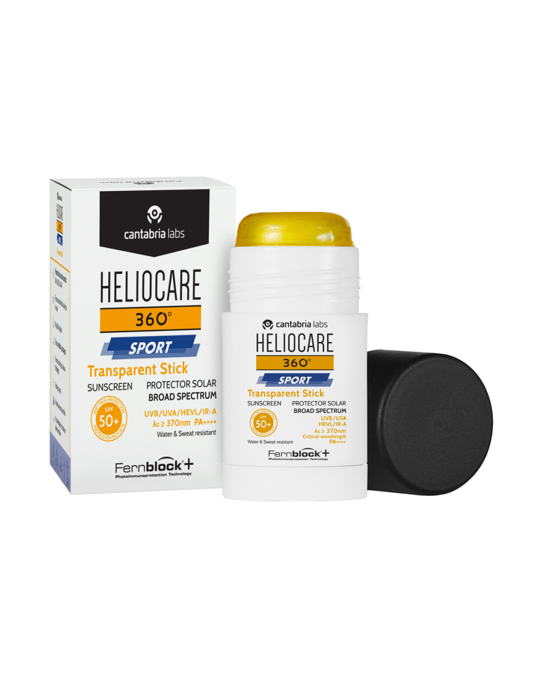 Heliocare 360° Sport Transparent Stick Protector Solar SPF 50+ 25g