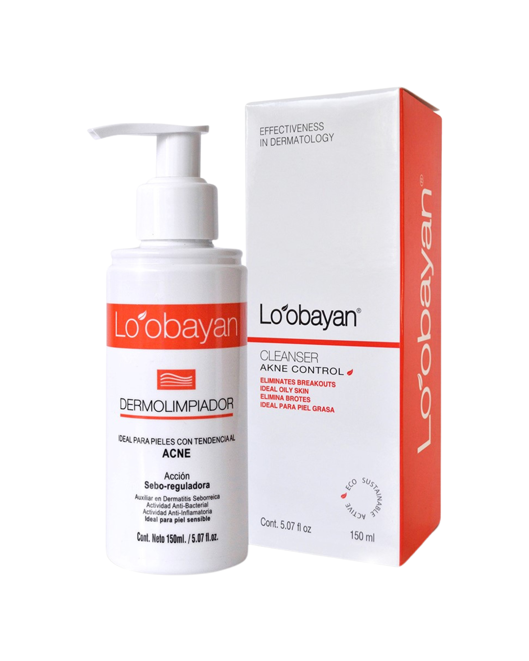 Loobayan Cleanser Akne Control Dermolimpiador con Acción Sebo-Reguladora 150 ml
