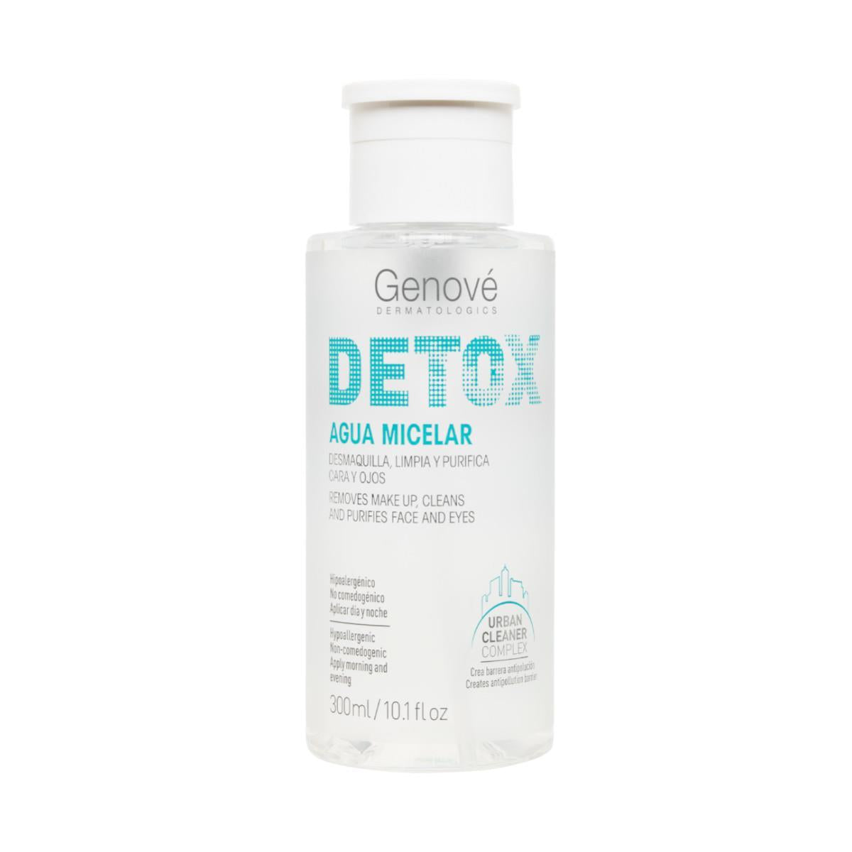 Genové Detox Agua Micelar Antipolución 300 ml Cara y Ojos