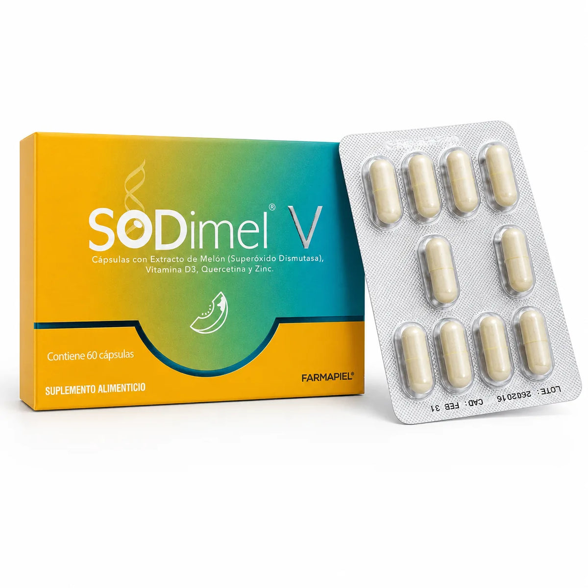 Sodimel V Farmapiel Extracto De Melón (sod) 60 Cápsulas