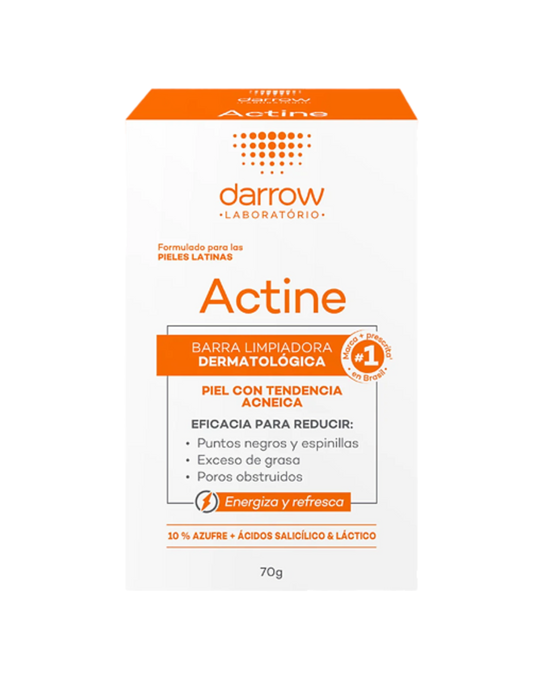 Darrow Actine Barra Limpiadora Dermatológica Piel con Tendencia Acnéica 70g