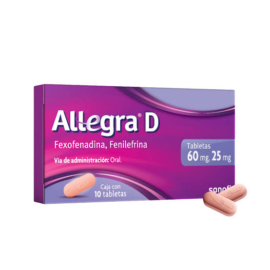 Allegra D 60mg 25mg 10 tabletas