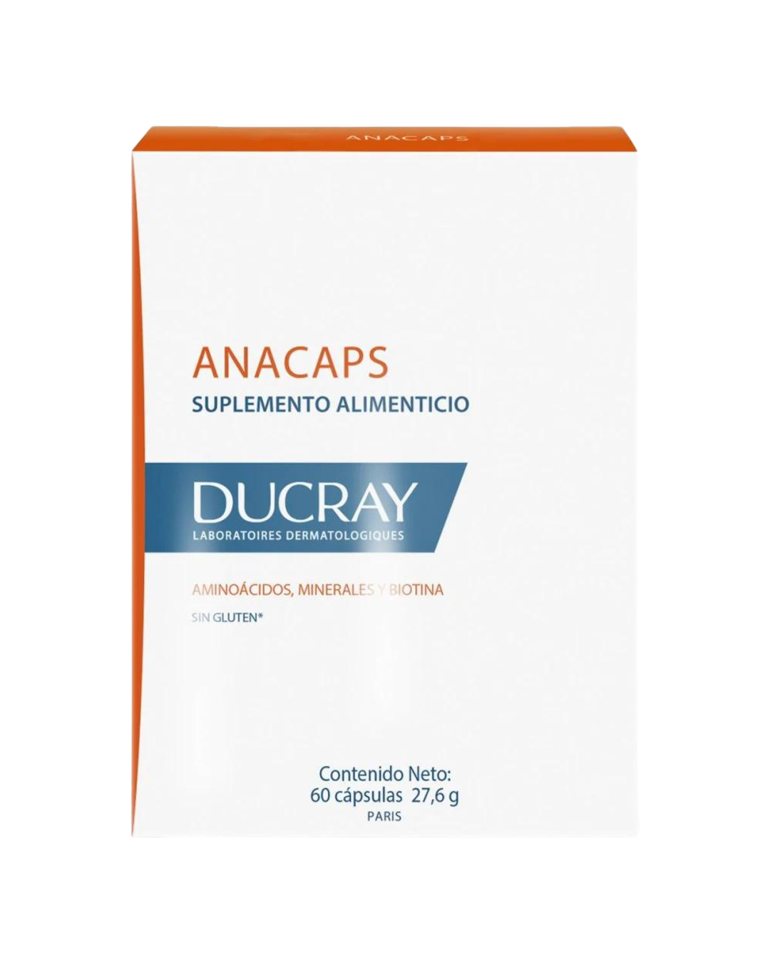 Ducray Anacaps Capsulas Anticaída Estimula Nutre Y Fortifica Cabello Y Uñas 60 Caps