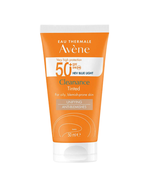 Avène Cleanance con Color Protector Solar Facial FPS 50+ Unificante Pieles Grasas con Imperfecciones 50 ml