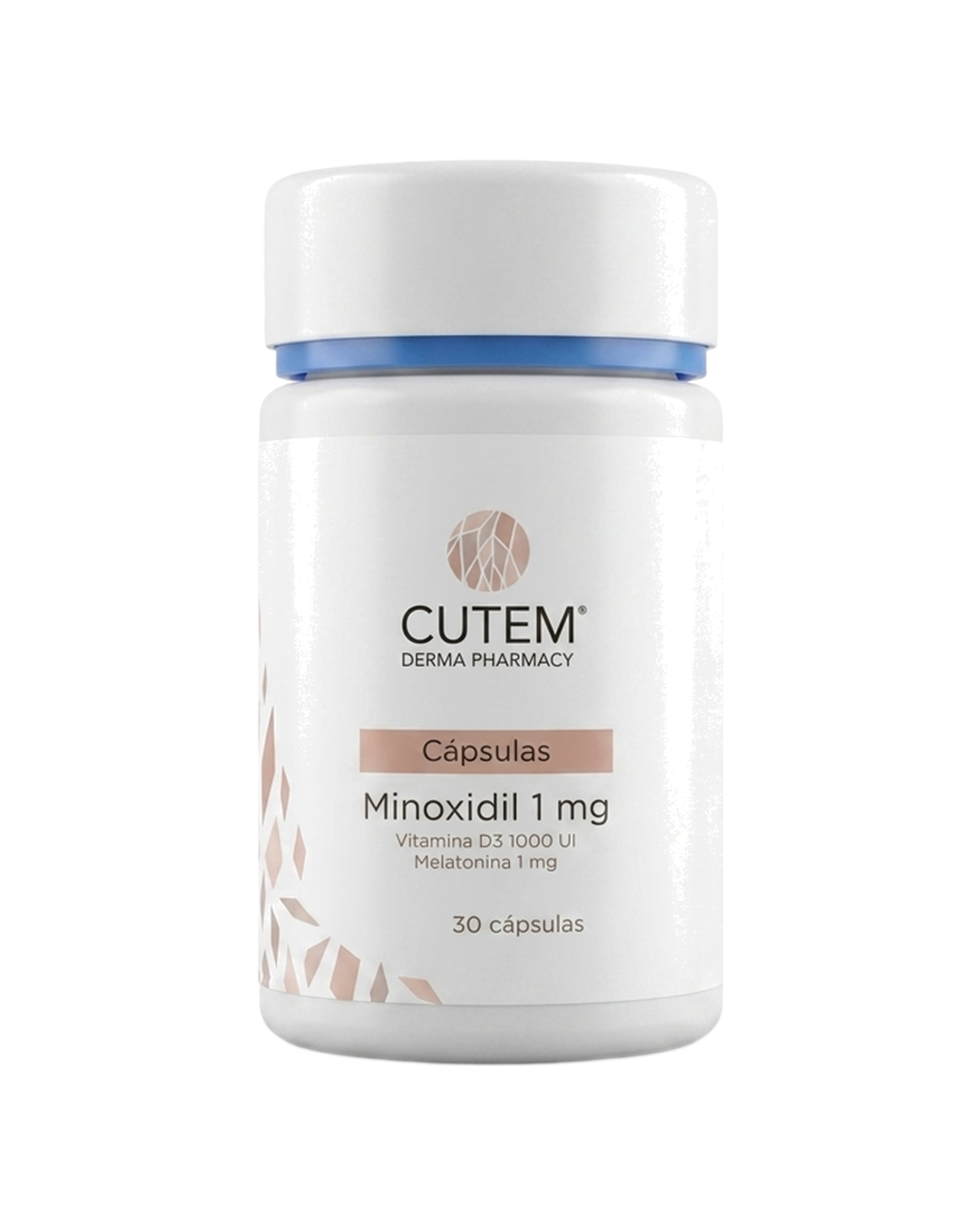 CUTEM Minoxidil 1 mg Suplementado 30 Cápsulas