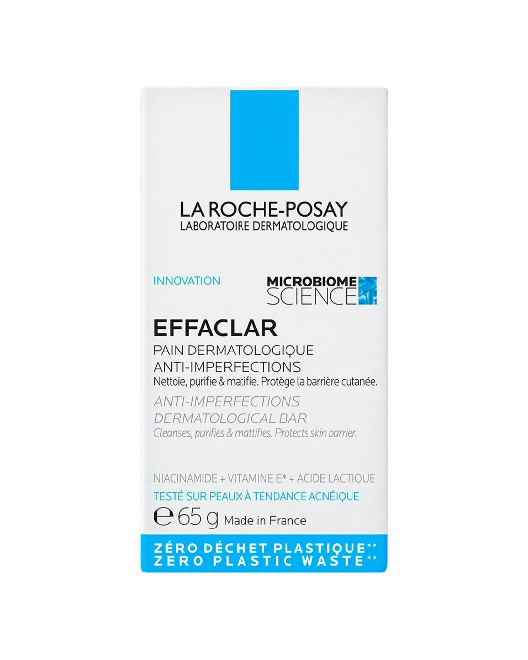 La Roche-Posay Effaclar Barra Dermolimpiadora Anti-Imperfecciones 65 g