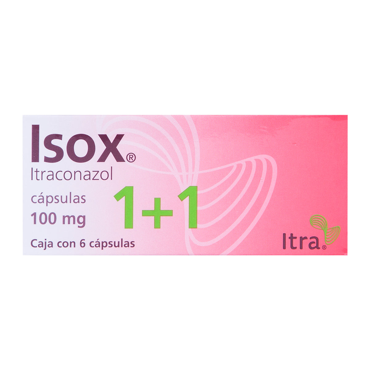 Isox 1+1 100mg 6 capsulas