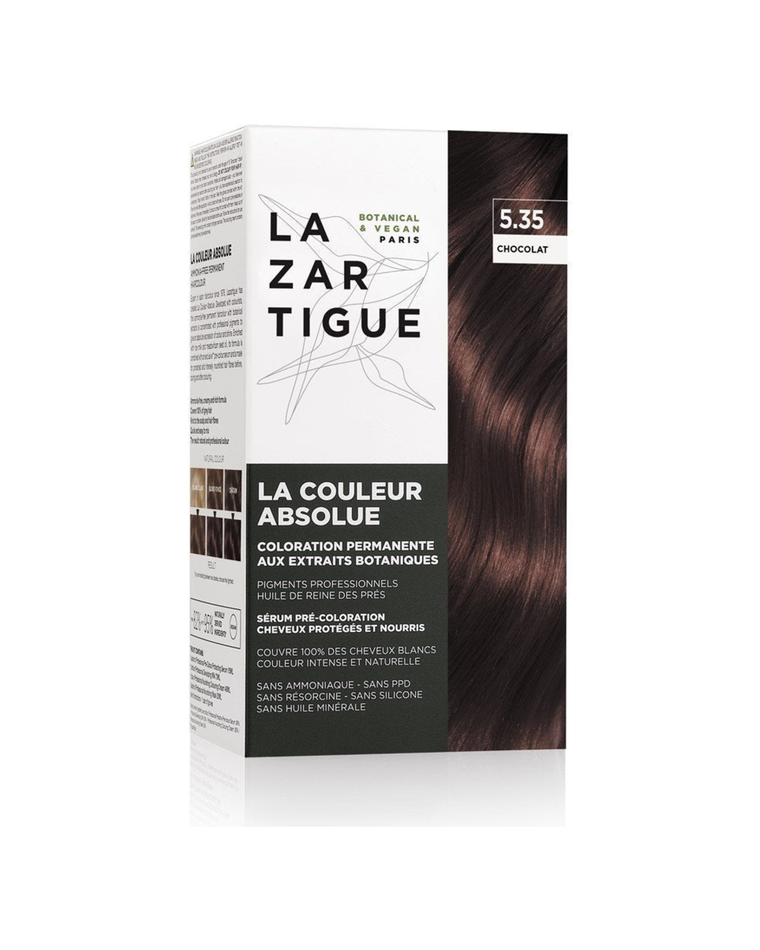 Lazartigue Kit Permanent Haircolour With Botanical Extracts 5.35 Chocolate