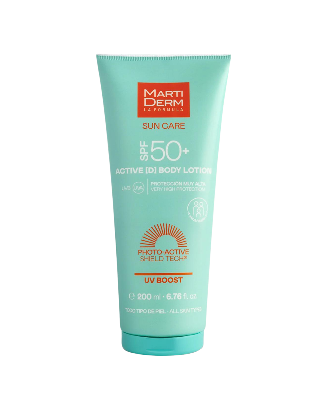 MartiDerm Sun Care SPF 50+ Active [D] Body Lotion 200 ml Fotoprotector Corporal en Loción para Toda la Familia