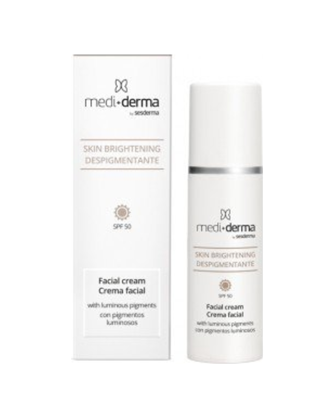Medi+Derma, Mela 360 Crema Facial Despigmentante Luminosa SPF 50, 30ml.